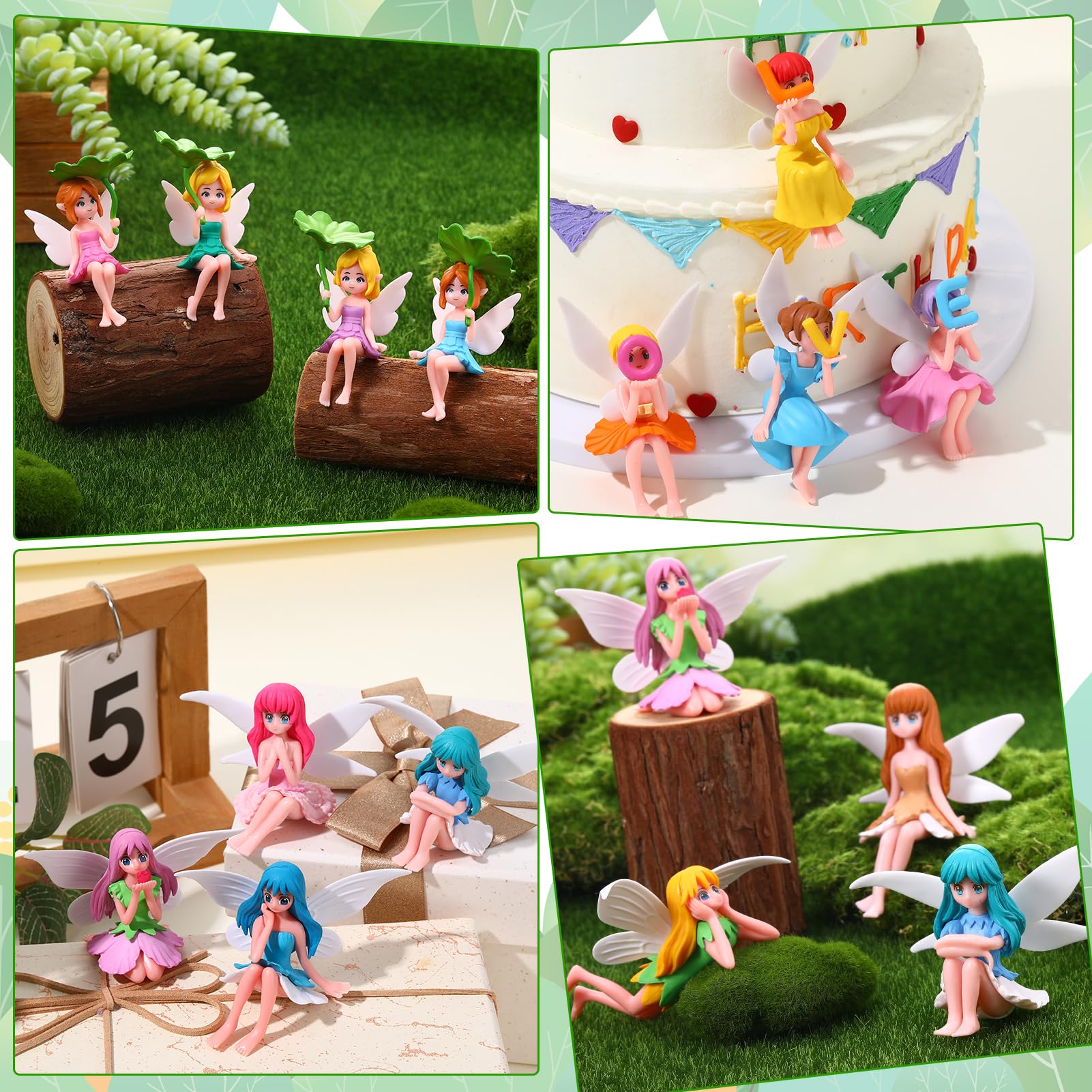 GGSTDDUP resin waterproof fairies maintain vivid colors in outdoor arrangements.