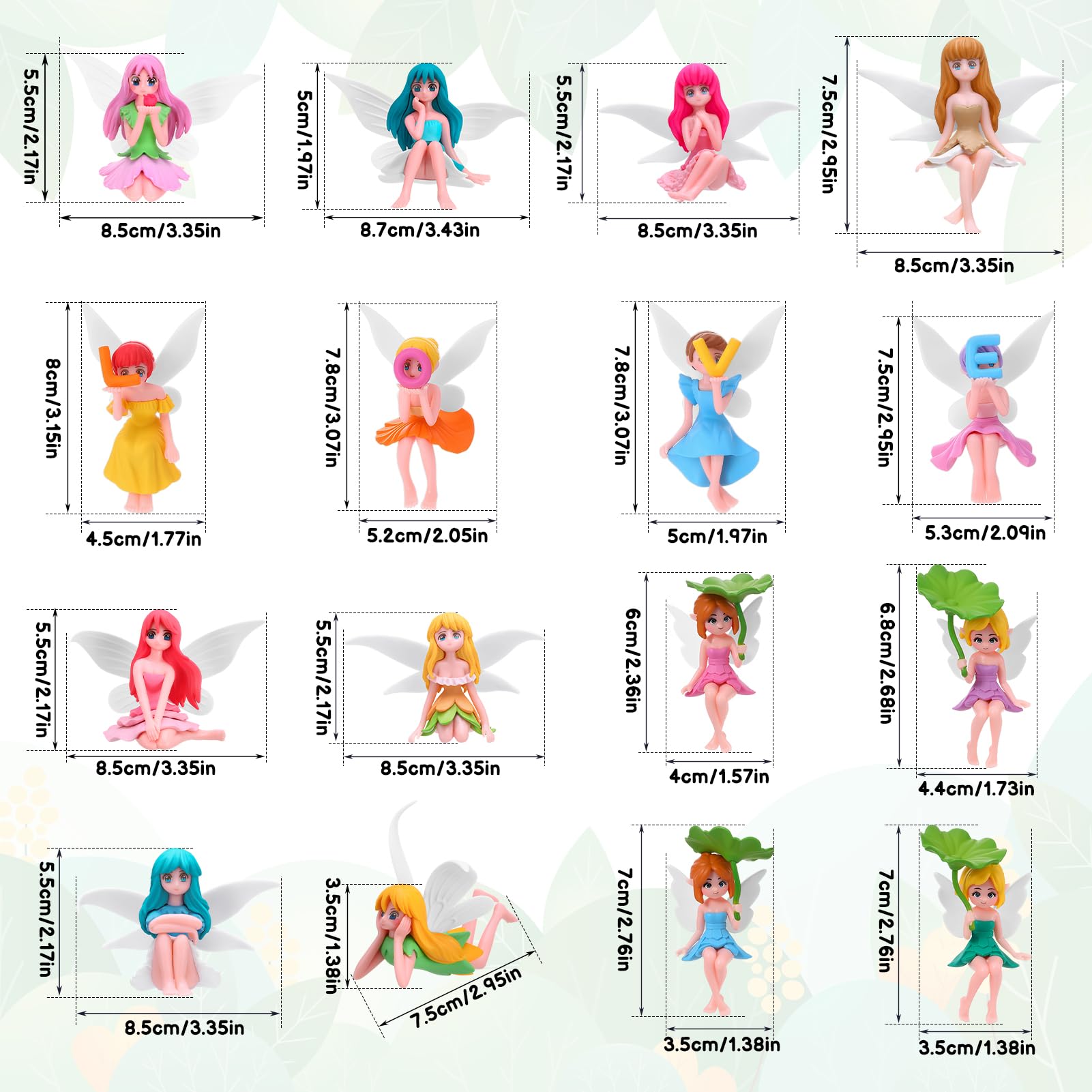 GGSTDDUP vividly colored fairies brighten desks, shelves, and terrariums.