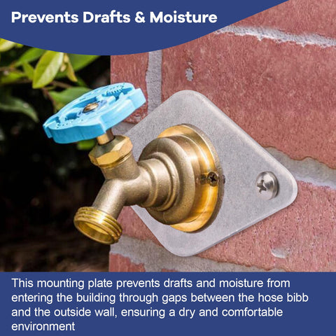 GGTE aluminum mounting plate with side angle view for faucet mounting