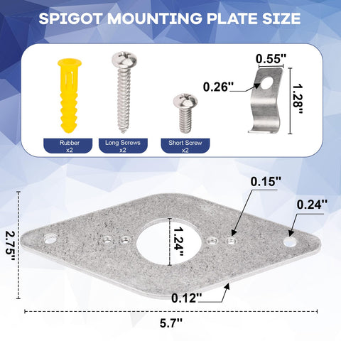 GGTE installation-ready hose bib plate with pre-drilled holes