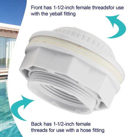 Front-threaded SP1023 inlet assembly for eyeball fitting