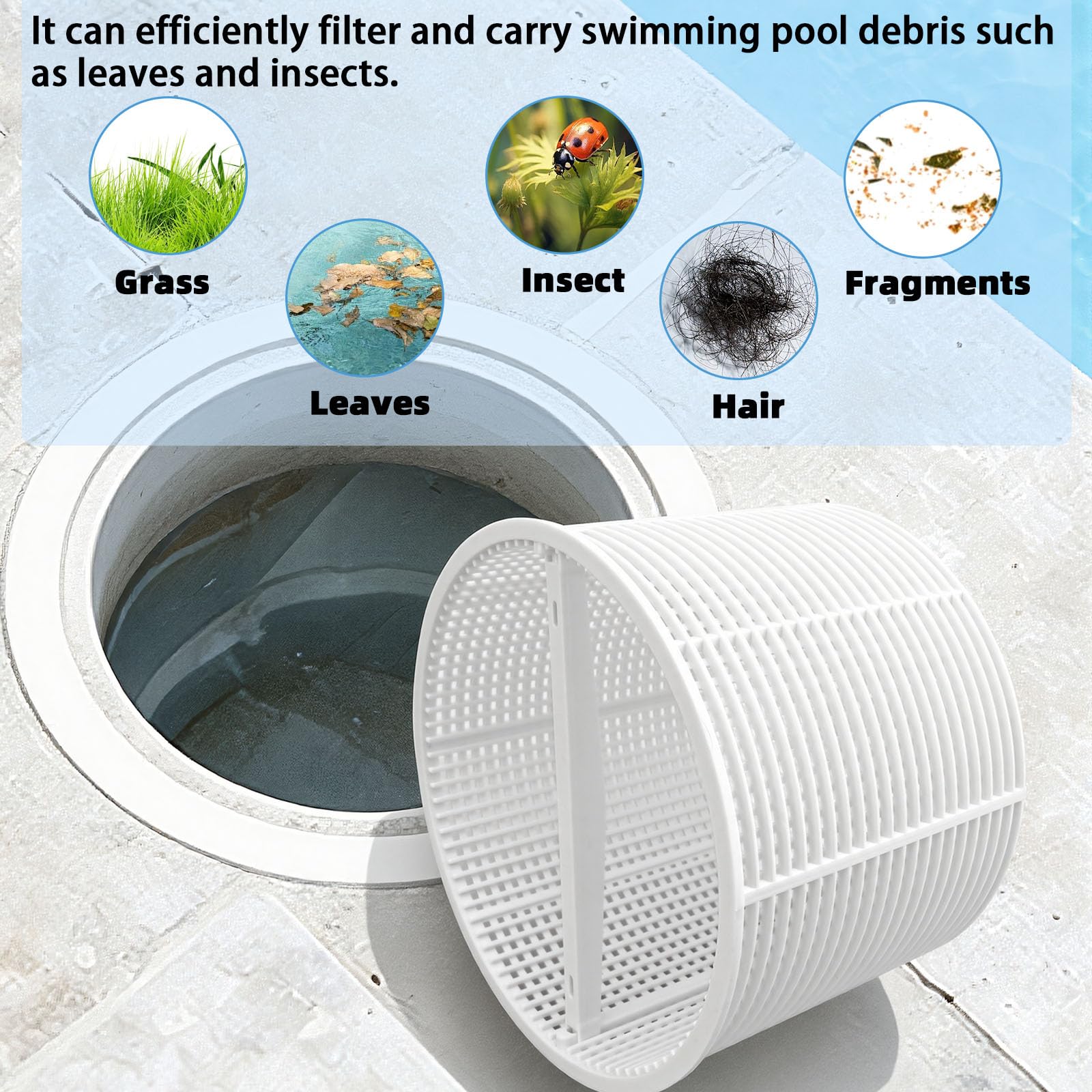 GGTE SPX1082CA basket efficiently captures debris for cleaner water