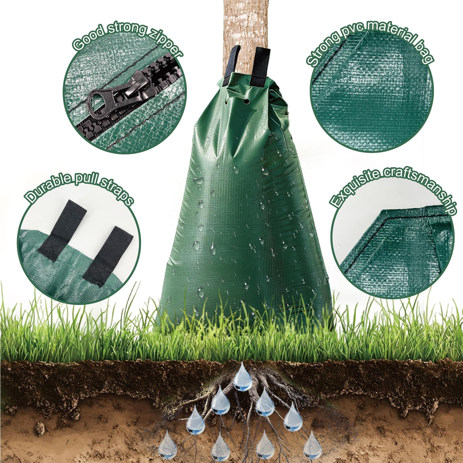 GGYKJSK three-pack of tree watering bags ready to equip multiple trees