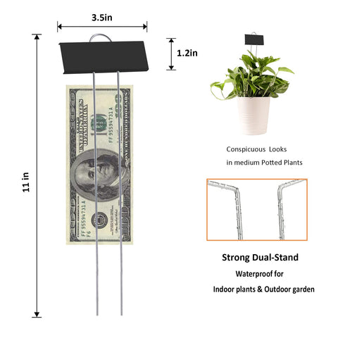 GHAMYEE stainless steel garden markers with writing area for clear seedling IDs