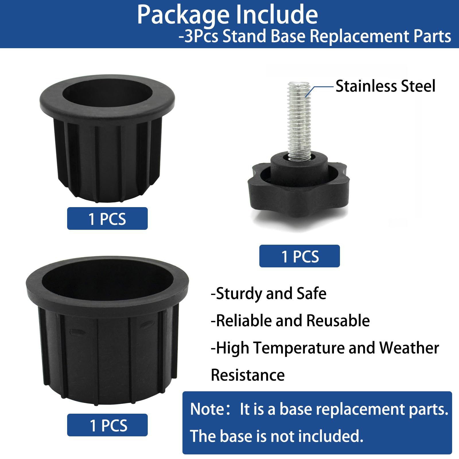 GHAMYEE 1.95-inch hole ring improves fit for many umbrella bases.