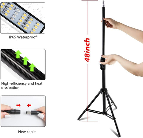 GHodec Grow Light with Stand auto timer control simplifies daily lighting routines.
