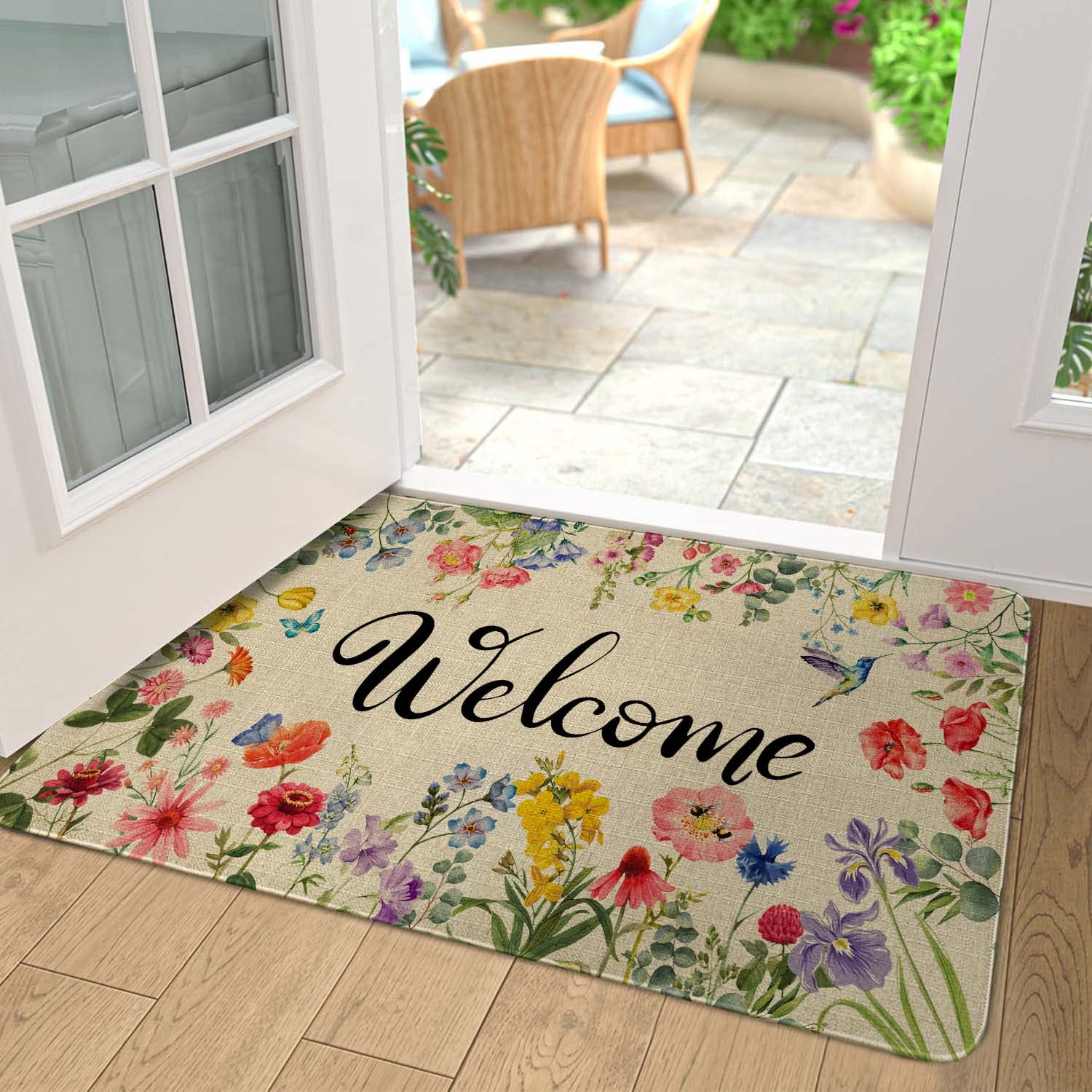Ghroiep 30x17 door mat offers low-profile, easy door clearance.
