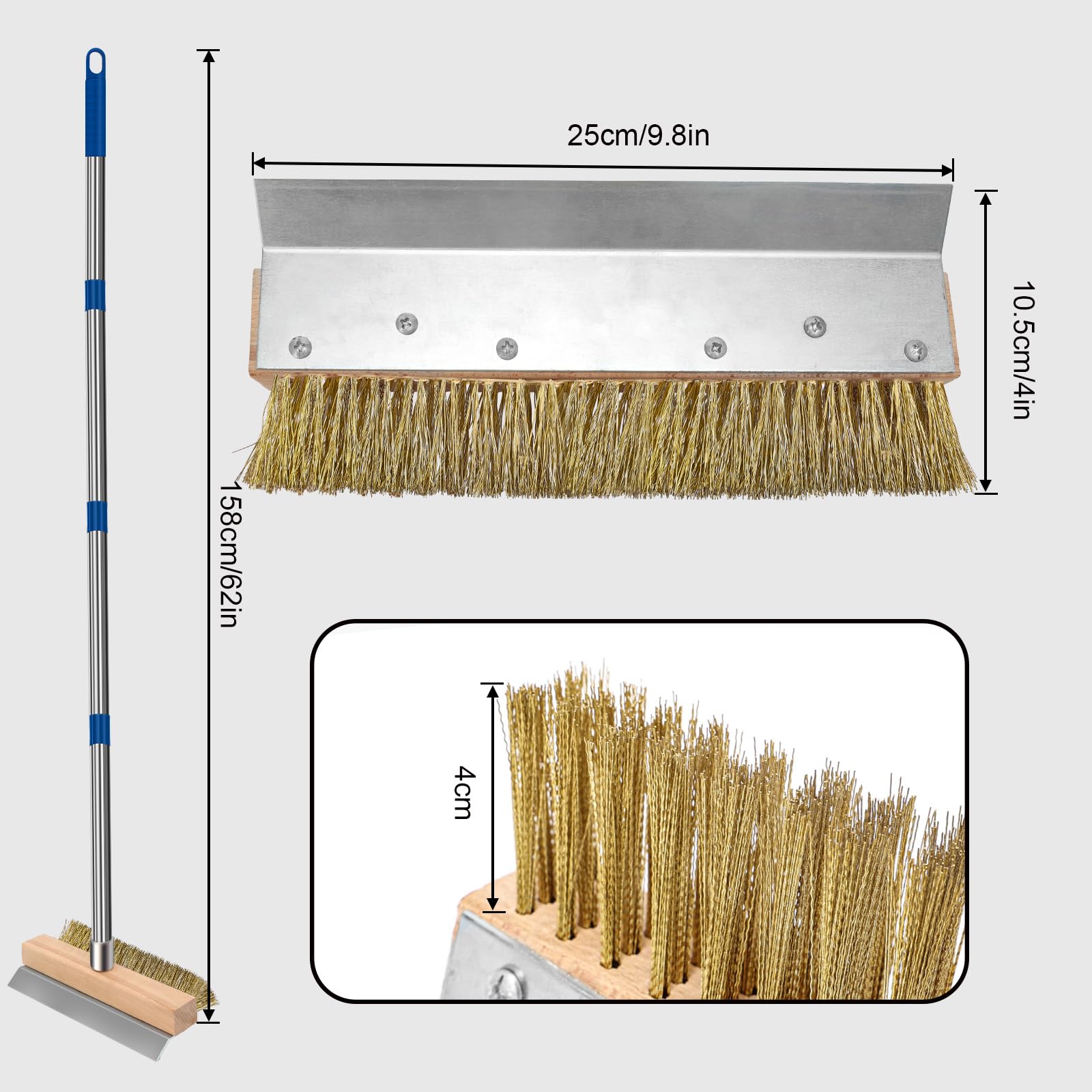 GHWMYD cleaning grill racks for versatile care of stainless steel and cast iron