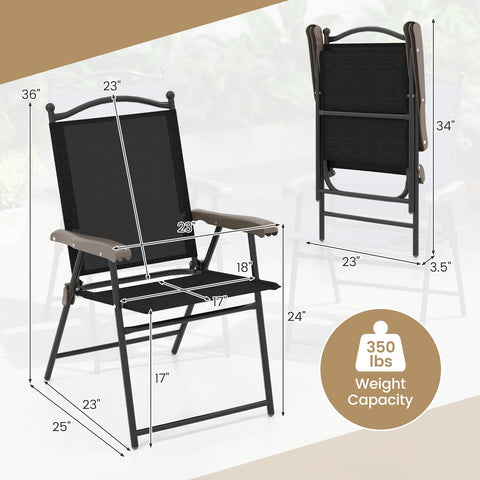 Giantex metal-frame chair close-up showing solid support for daily use.