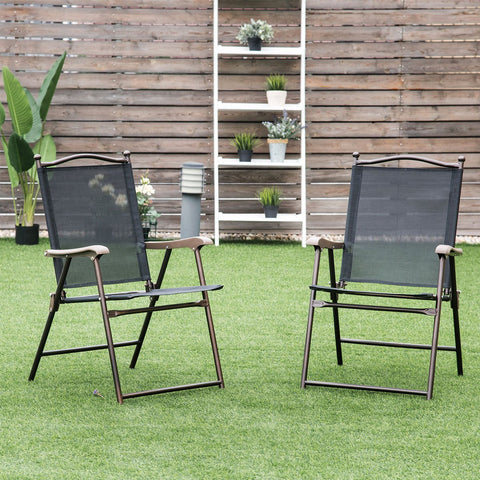 Giantex sling-back chair highlighting durable seating for outdoor use.