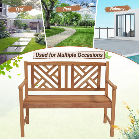Giantex wood grain and decorative pattern enhances garden space.
