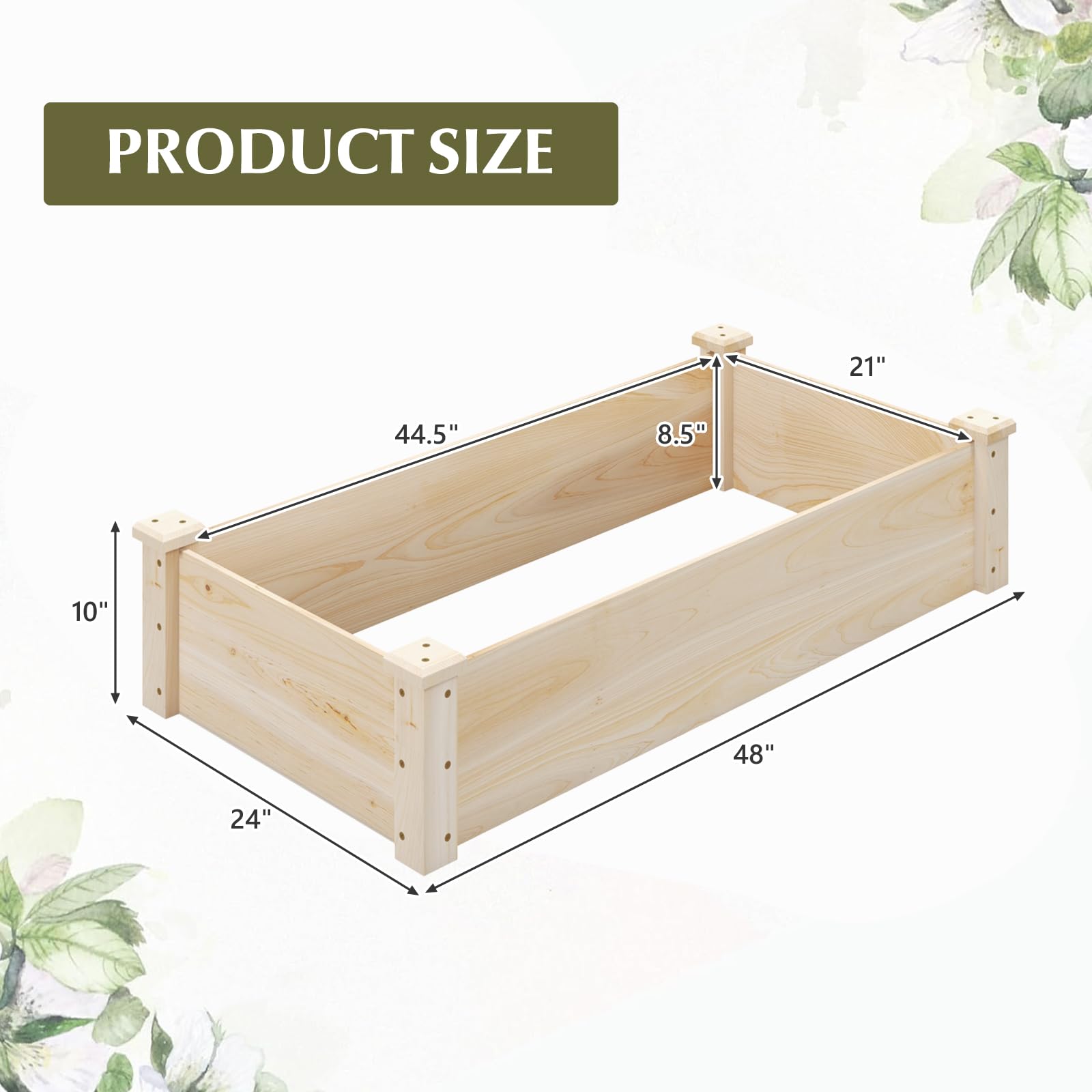 Giantex wooden raised garden bed assembly scene illustrates simple setup