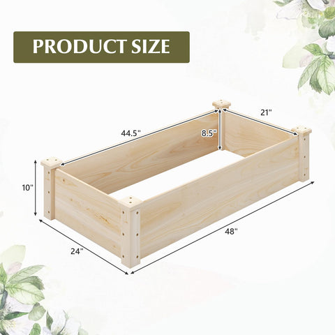 Giantex wooden raised garden bed assembly scene illustrates simple setup
