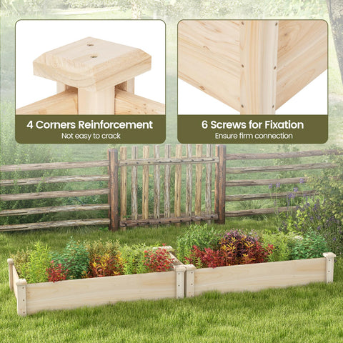 Giantex wooden raised garden bed paint-ready surface invites custom styling