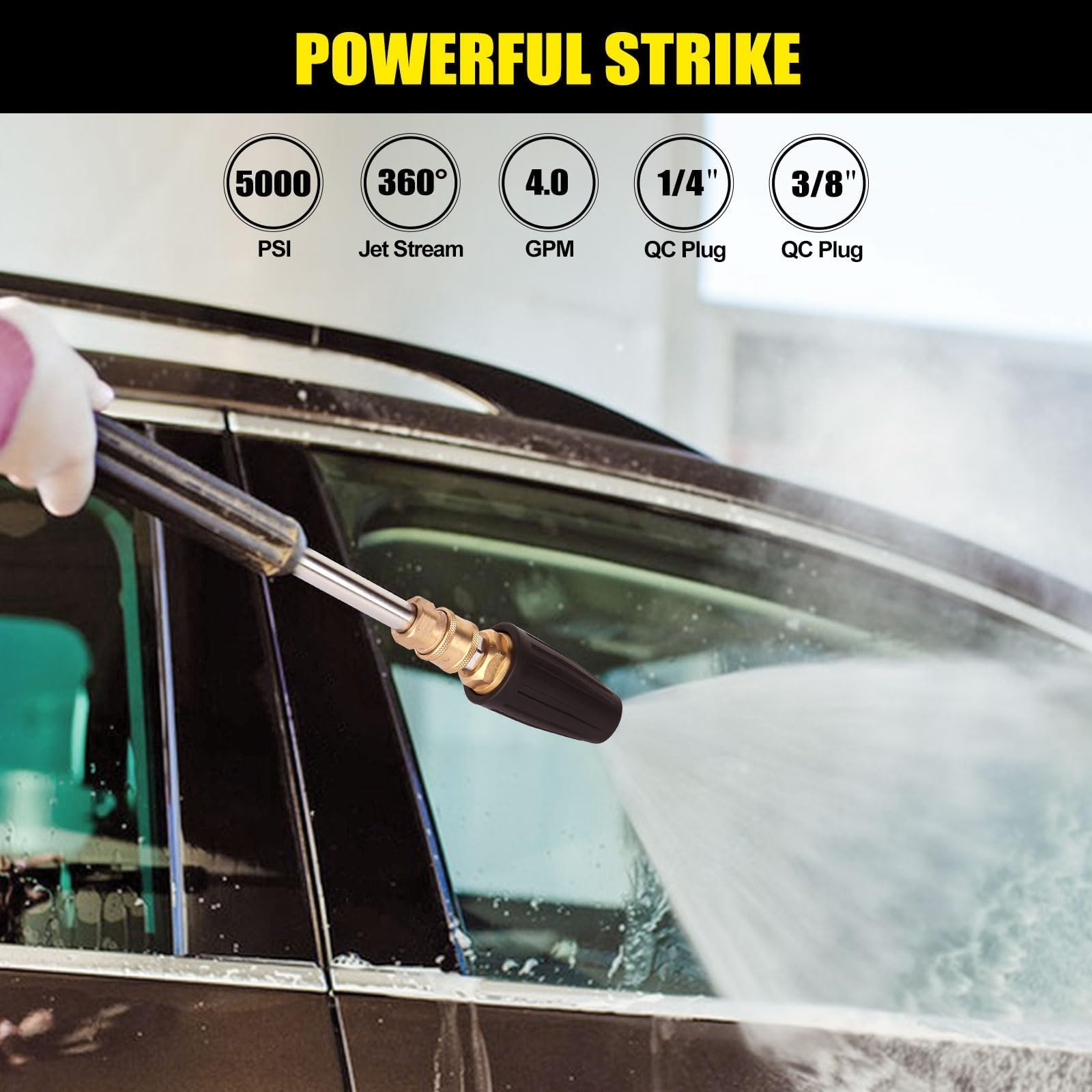 GIANTOOL Turbo Nozzle ideal for driveways and patios with powerful spray.