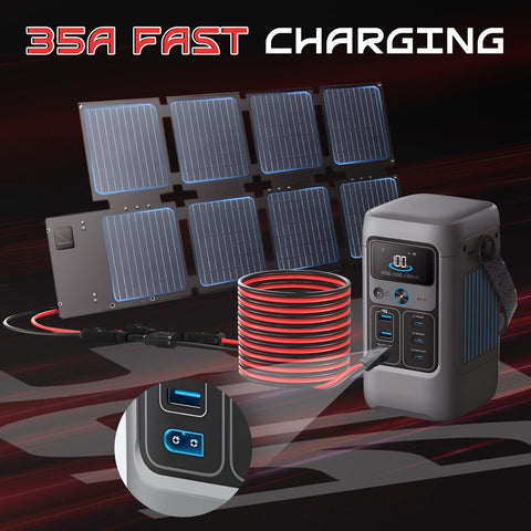 Gibbab XT60 panel ends with male and female connectors for easy setup.