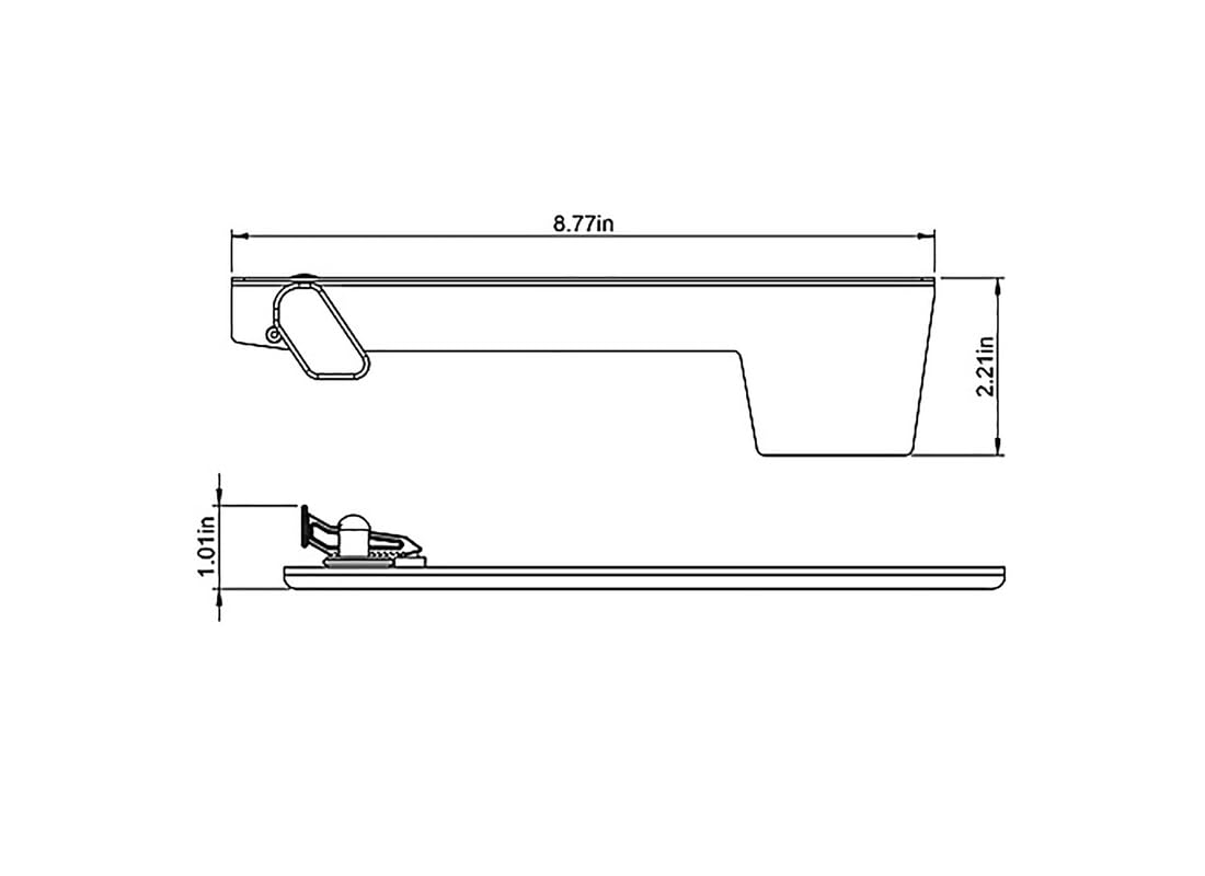 Installation template guiding precise flag replacement on curbside mailboxes