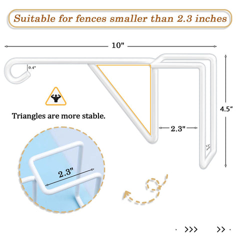 Gicare heavy-duty over-the-fence hooks support garden lighting and planters