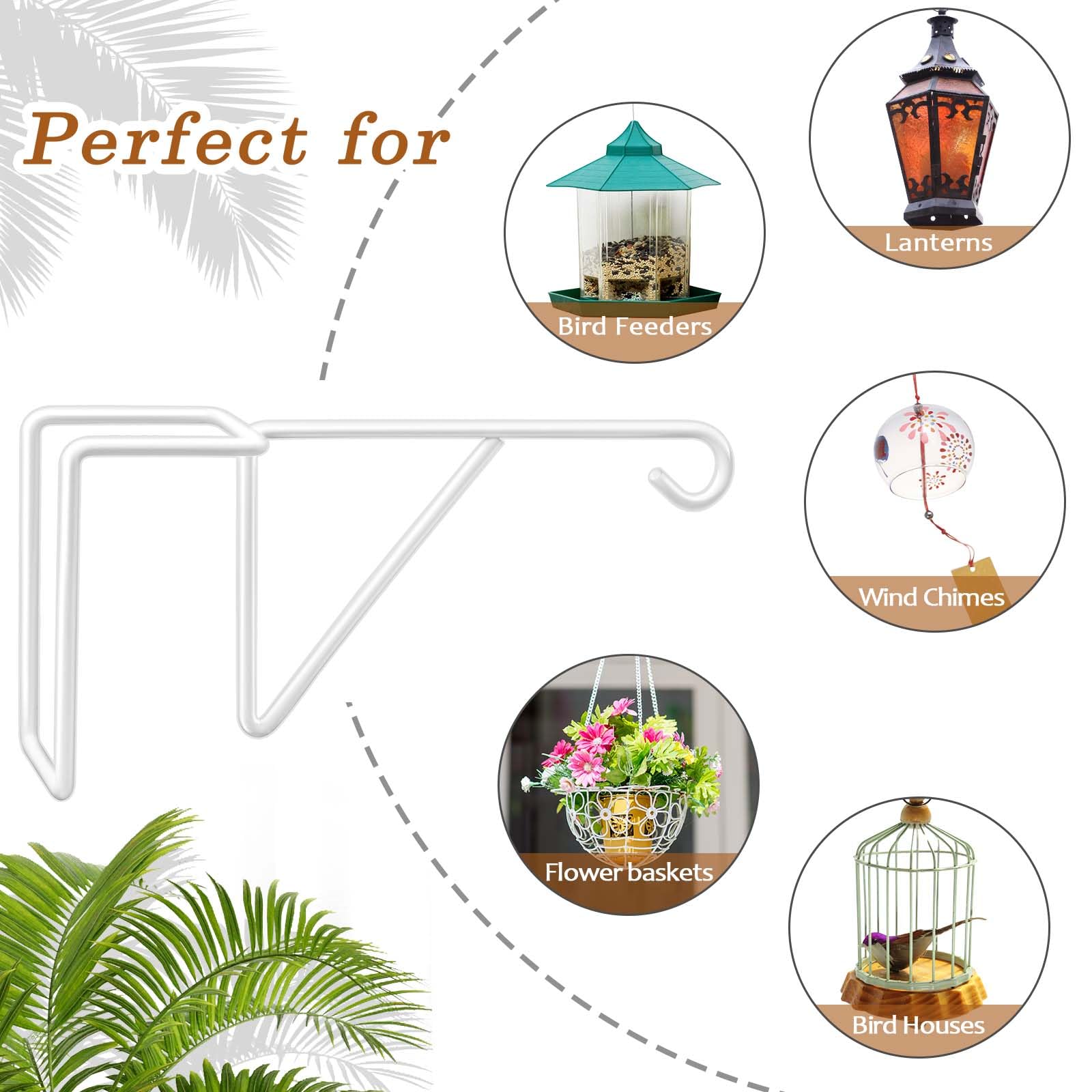 Gicare multi-use outdoor hooks for plants, feeders, lights