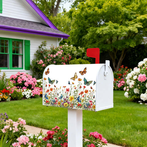 GICDSU floral mailbox cover used as garden yard decor for the home exterior