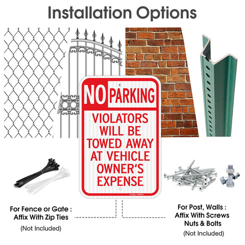 GicnKeuz weatherproof sign resists graffiti and harsh outdoor conditions.