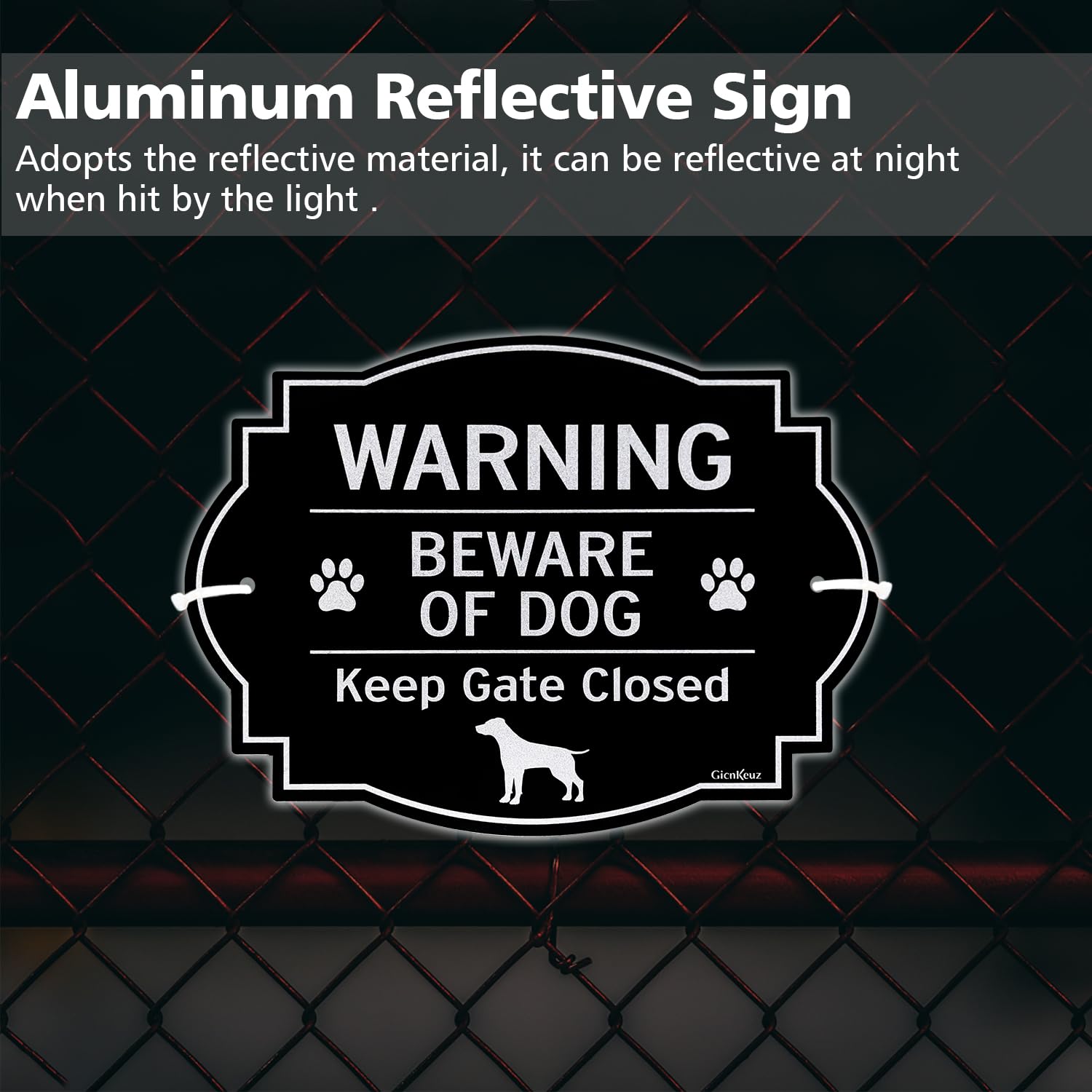 GicnKeuz durable indoor/outdoor sign suitable for walls and gates