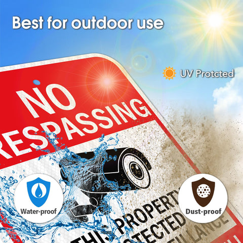 GicnKeuz Reflective Aluminum sign enhances night readability for outdoor areas.