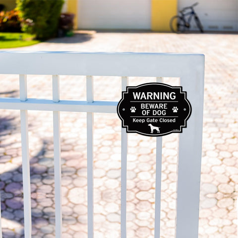 GicnKeuz two-pack beware of dog signs for consistent messaging
