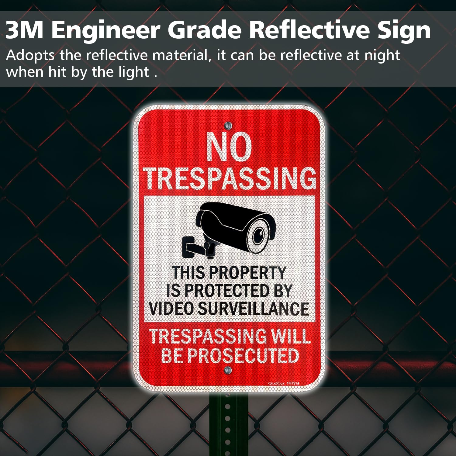 GicnKeuz Weatherproof sign withstands rain and sun for long-lasting use.