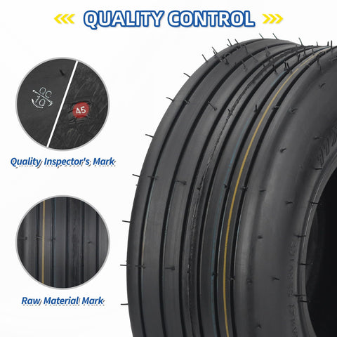 GICOOL straight rib tread provides grip while protecting your lawn.