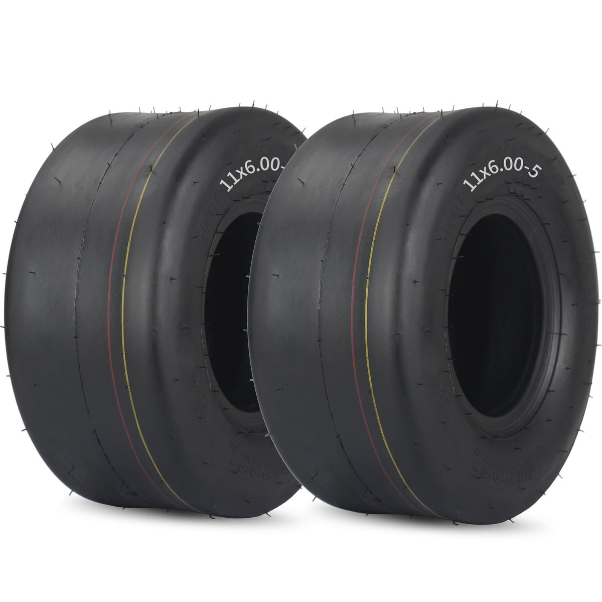 GICOOL 11x6-00-5 tubeless tire side view for smooth mowing