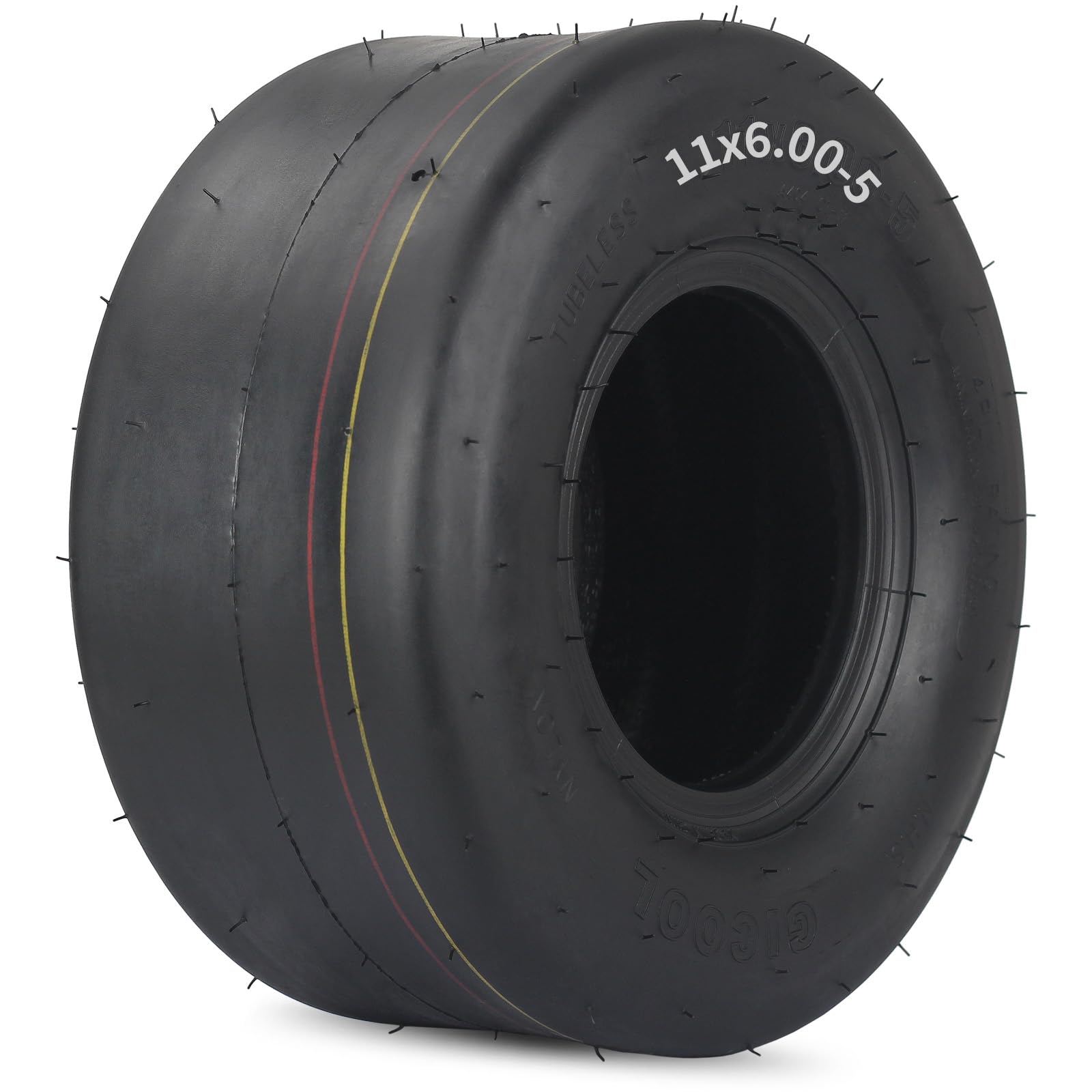 GICOOL 11x6-00-5 tubeless tire with smooth tread for smooth zero-turn mowing