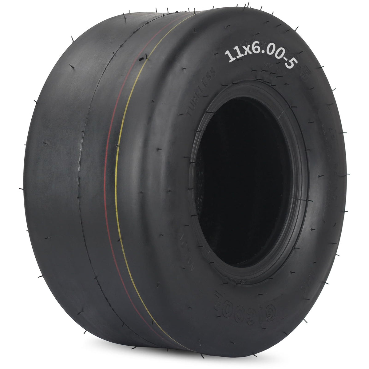 GICOOL 11x6-00-5 tubeless tire with smooth tread for smooth zero-turn mowing