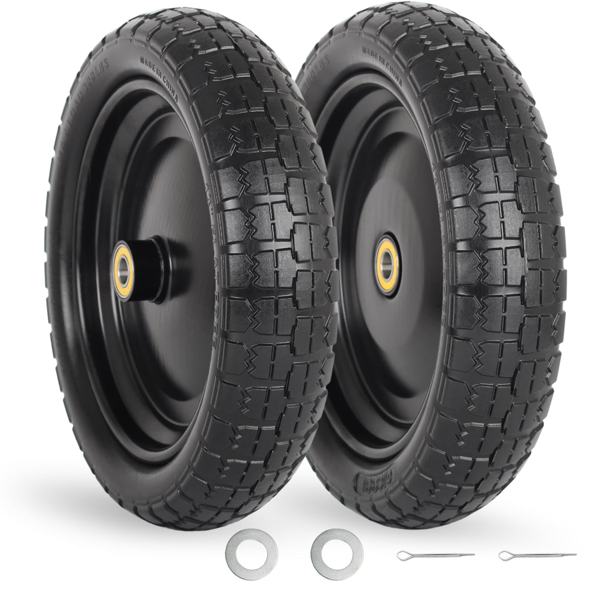 GICOOL 13-inch flat-free tire with 5/8-inch bore for rugged carts.