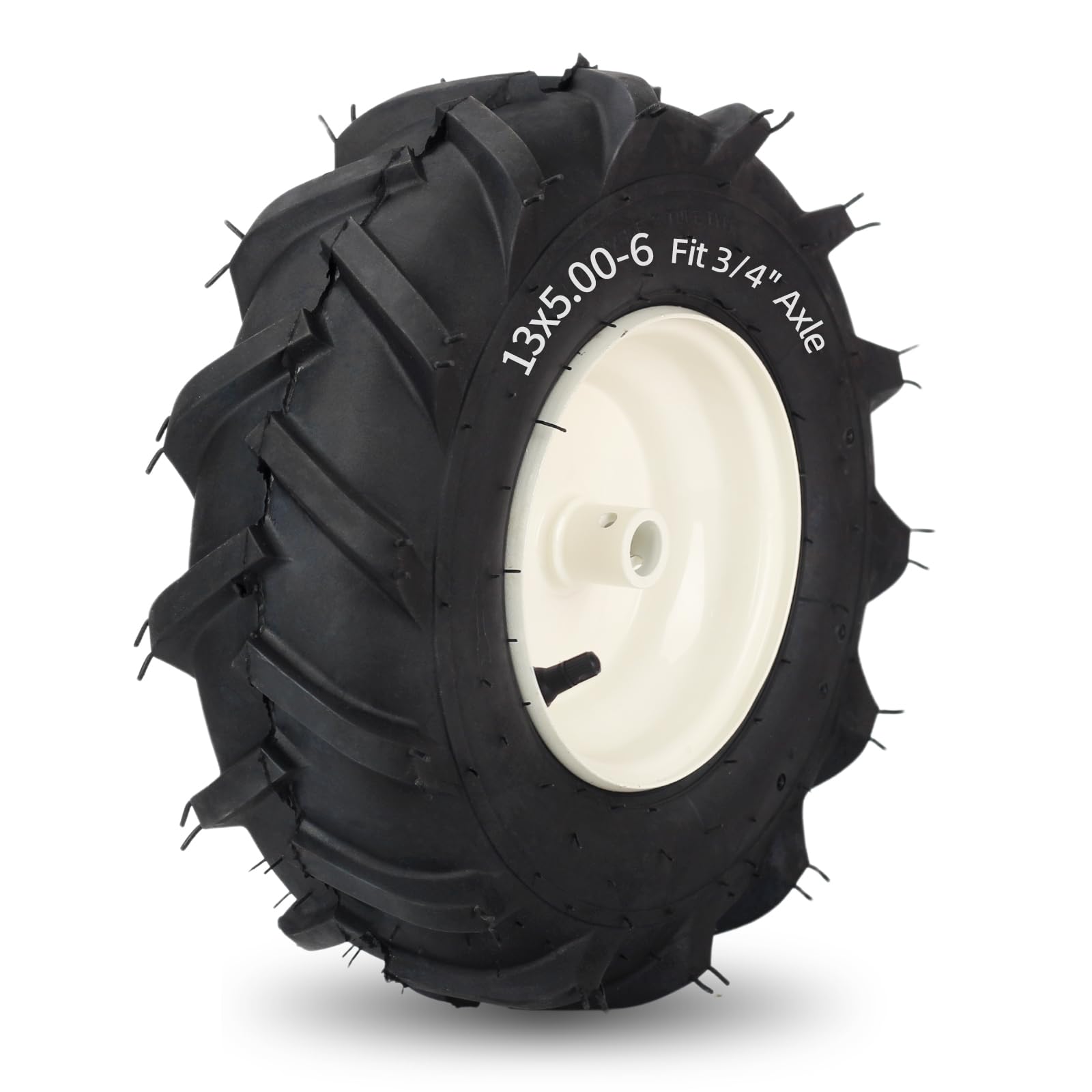 GICOOL 13x5-6 tiller tire side view highlighting rugged exterior for outdoor tasks