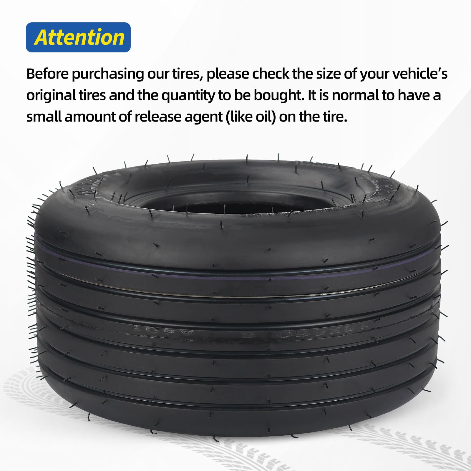 GICOOL 13x6.50-6 packaging showing single tire box included