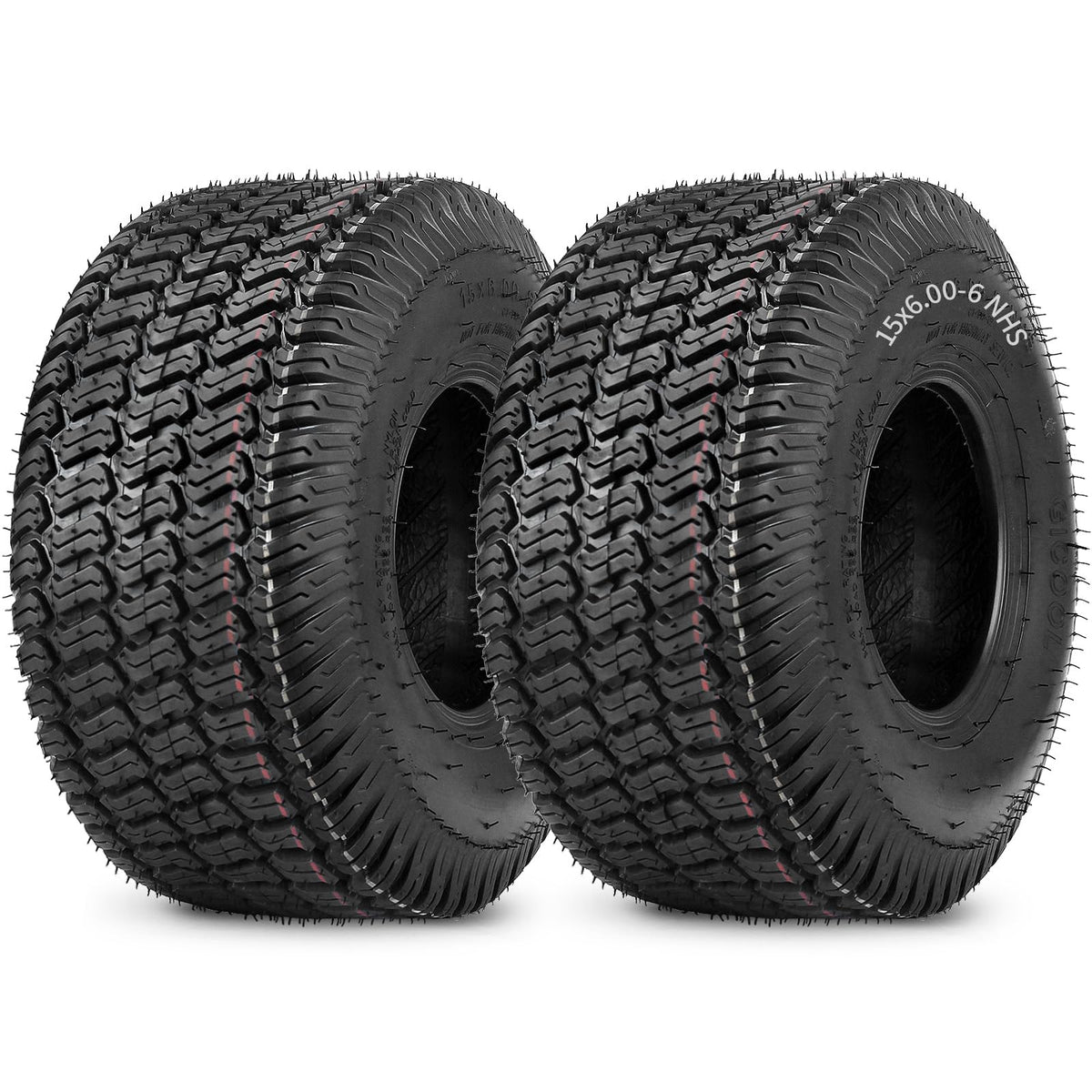 GICOOL 15x6-6 tubeless lawn tire front view for stable mower performance