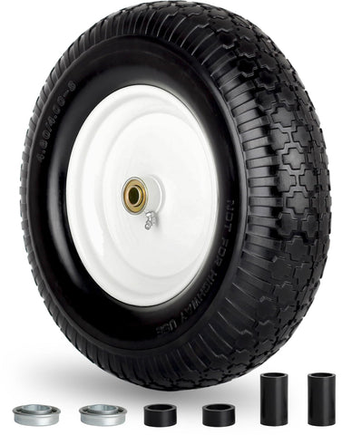 GICOOL 16-inch flat-free tire front view for maintenance carts with puncture-free performance