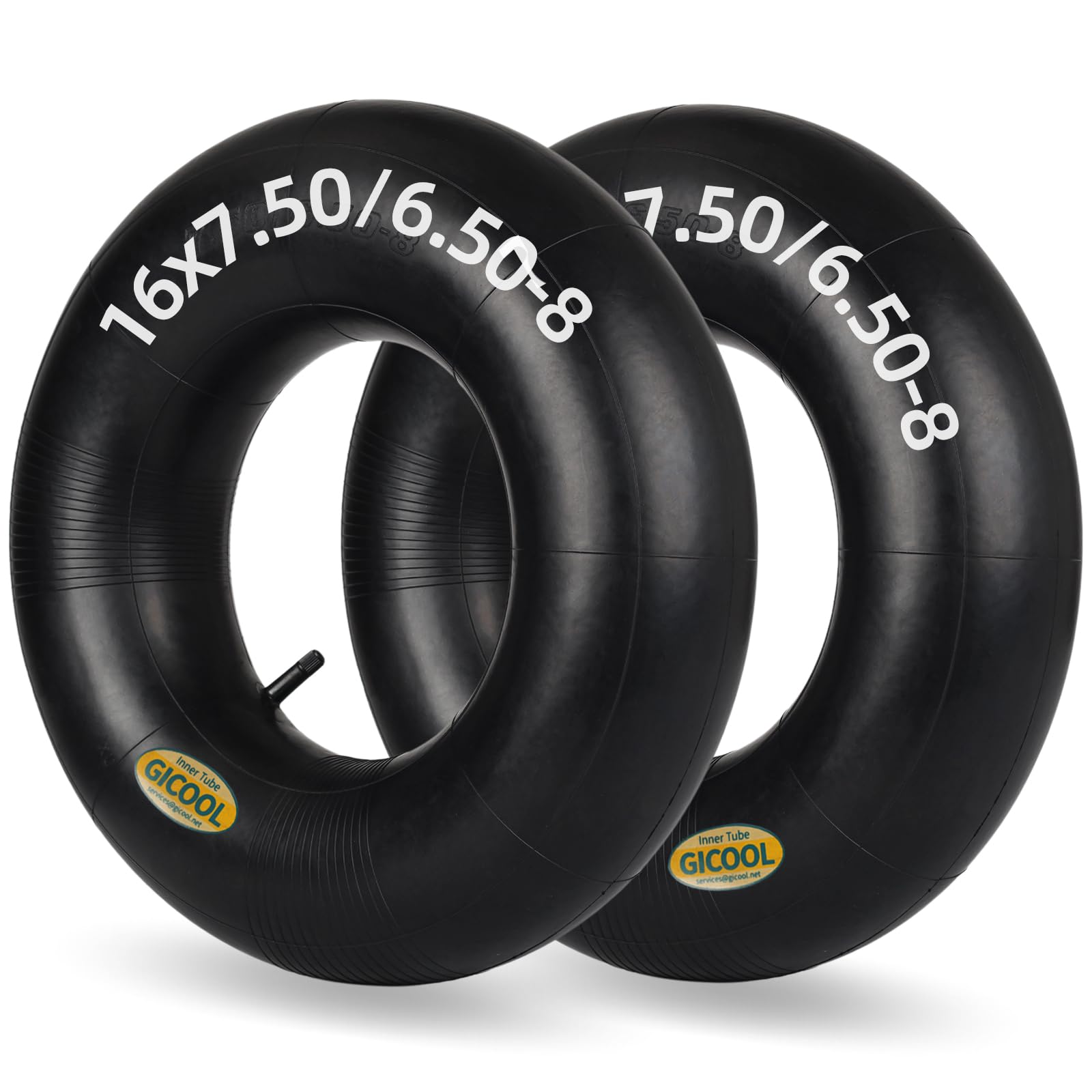 GICOOL 16x6-50-8 inner tube with TR-13 valve for quick lawn equipment replacement.