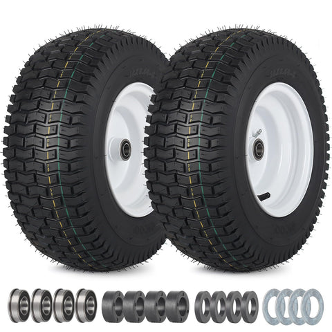 GICOOL 16x6-8 tubeless tire side view for lawn compatibility and ease of installation.