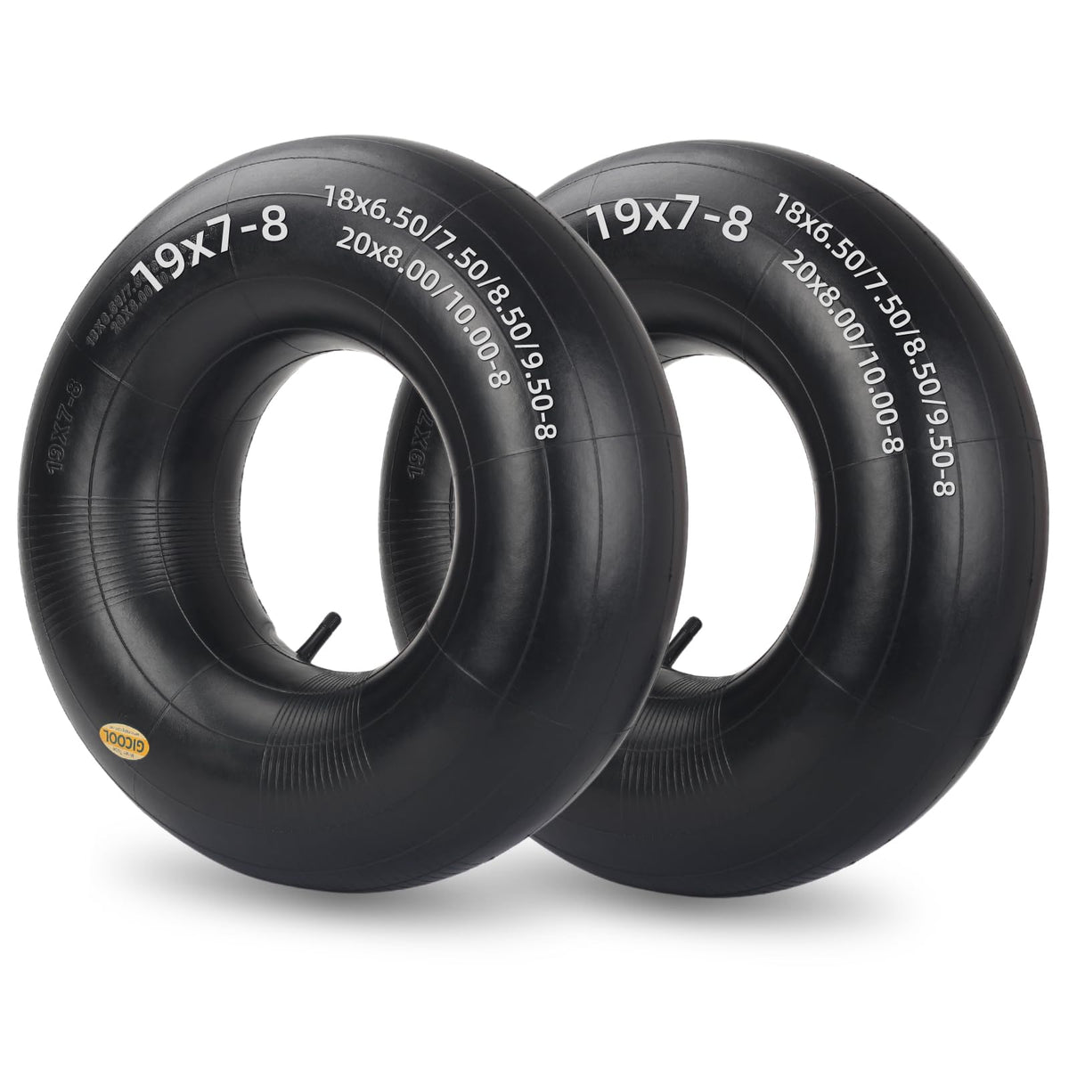 GICOOL 18x8.50/9.50-8 inner tube with TR13 valve, two-pack.