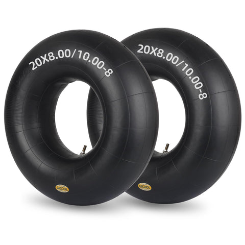 GICOOL 20x8-8 inner tube with TR4 valve for quick lawn mower tire replacement.