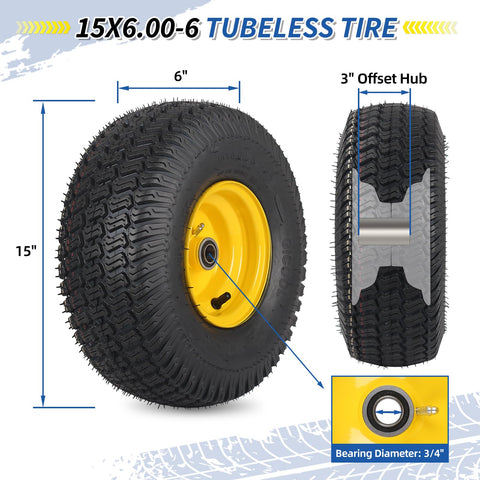 GICOOL 3-offset-hub visual ensures proper alignment for compatible riding mowers.
