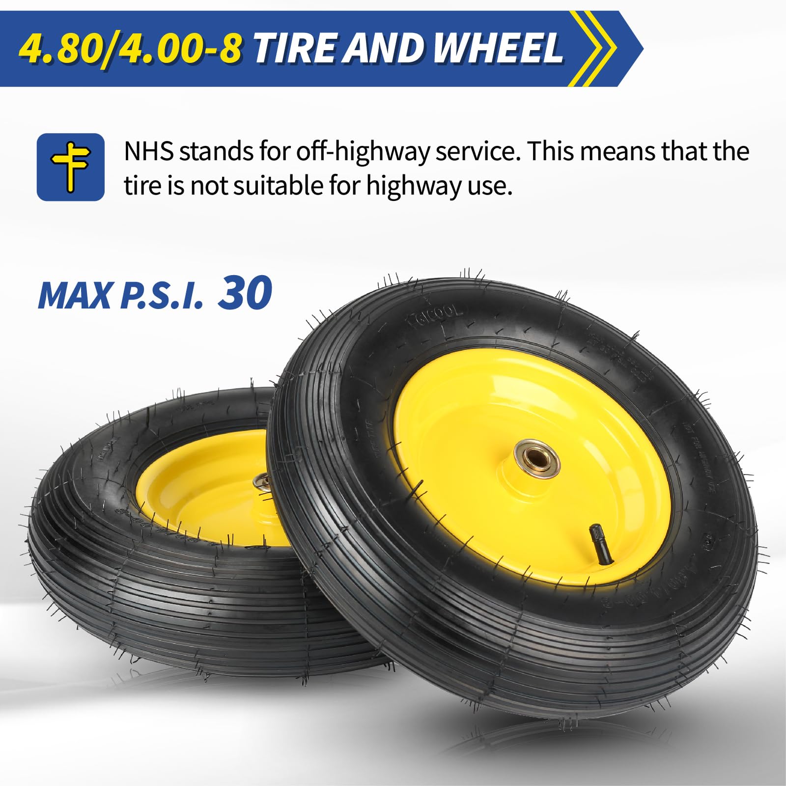 GICOOL 300-pound capacity tire wheel for heavy-duty tasks