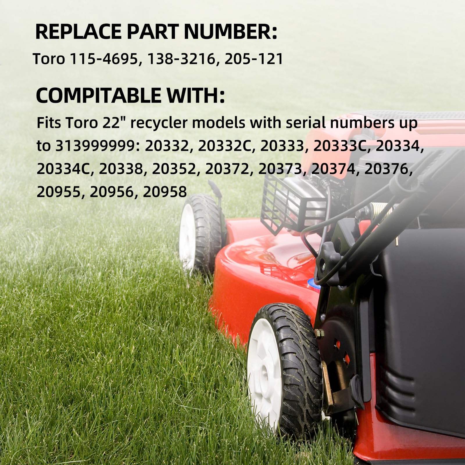 GICOOL 38-tooth plastic drive gear for Toro mower drive system