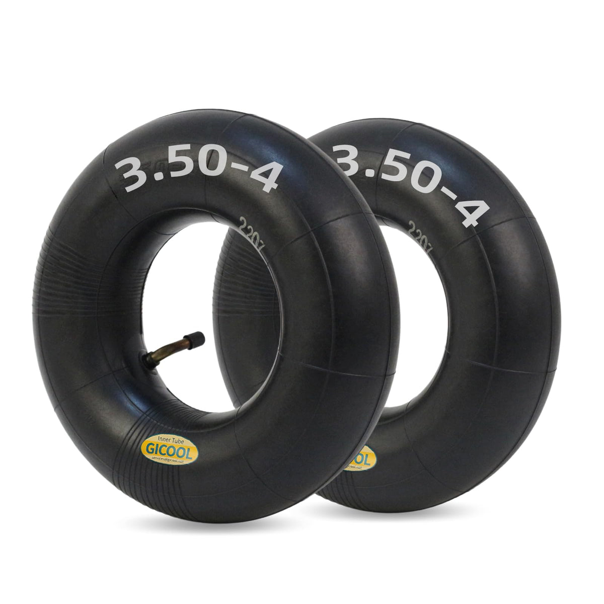 GICOOL inner tube with TR-87 bent valve for 10-inch tires, improved puncture resistance.