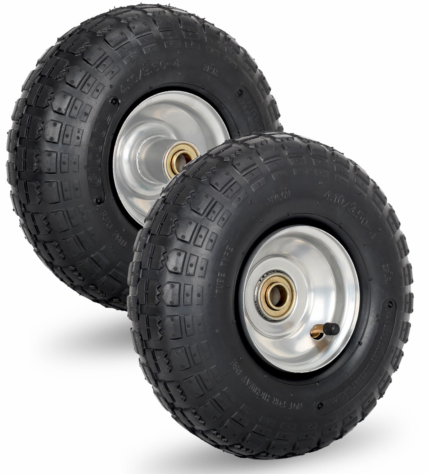 GICOOL 10 inch tire and wheel for carts and hand trucks.