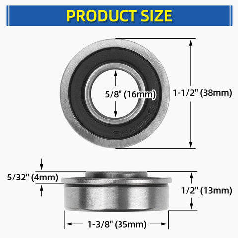 GICOOL 5/8 bore flanged bearing seal close-up, dust and moisture resistant