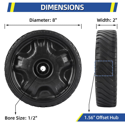 GICOOL wheel for Troy-Bilt compatibility improves lawn mower maneuverability