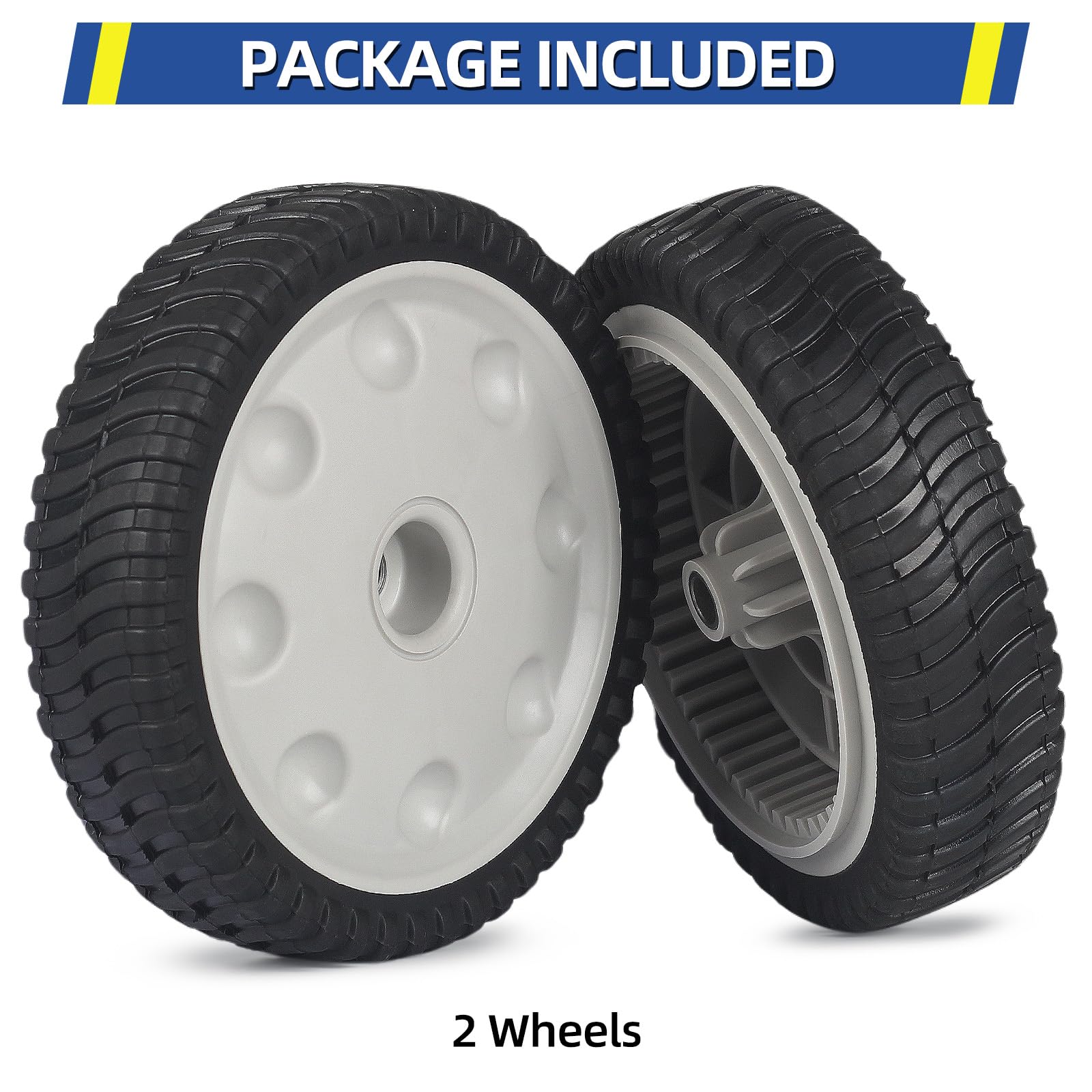 GICOOL 8-inch wheel helps garden tractors and small-tractor mowers roll smoothly.